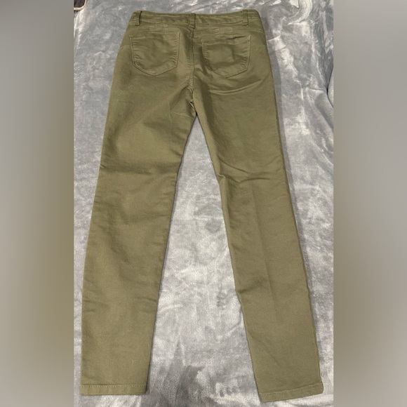 Wax Jean 5 Pocket Olive Green Skinny Pants - Picture 6 of 7